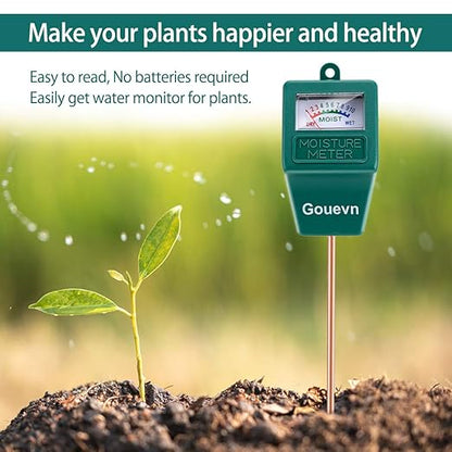 2pack Soil Moisture Meter, Hygrometer Soil Plant Water Meter, Plant Moisture Meter Indoor & Outdoor for Potted Plants, Lawns, Succulent (No Batteries Required)