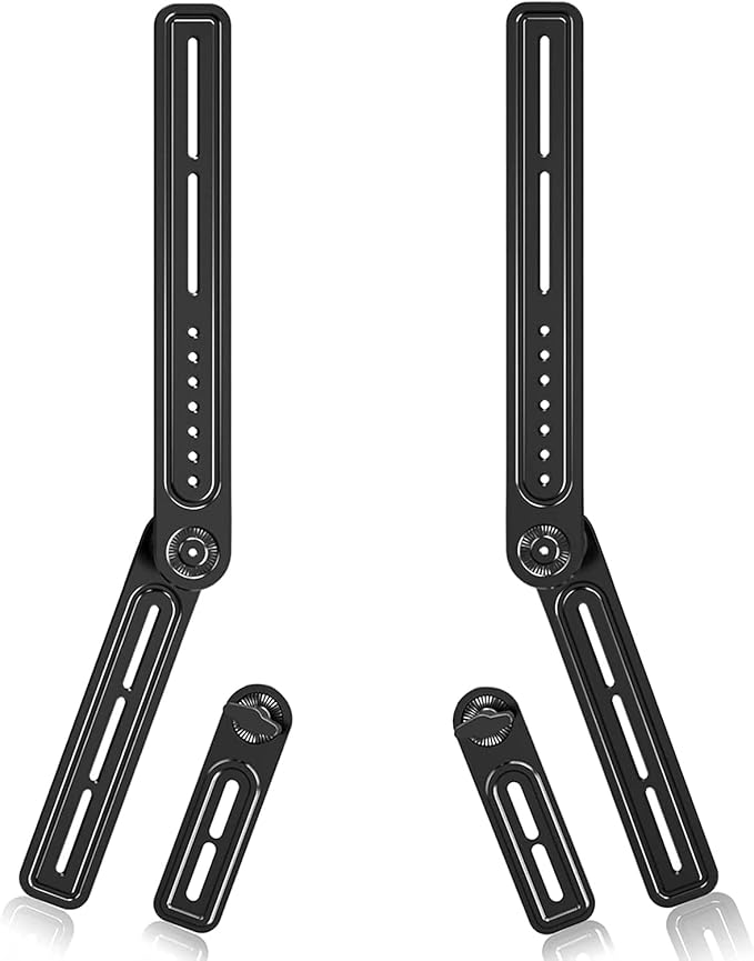 Universal Sound Bar Mount Bracket for Above/Under TV, Fits 23-65 Inch TVs, up to 22 lbs by XINLEI SBR301