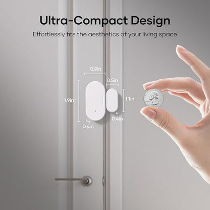 Zigbee Door Sensor 2 Pack, Mini Smart Door Sensor, Home Automation, Kid Safety, Compatible with SmartThings, Alexa, Home Assistant, Aeotec, Hubitat, Homey with Build-in Zigbee Hub, Hub Required