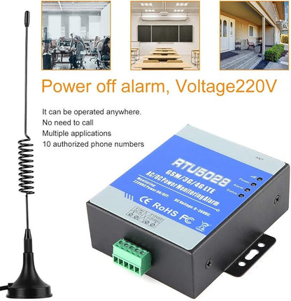 RTU5028 GSM Power Voltage Status Monitoring Alarm, Connection Remote Controling, Power Failure/Recover Alert 100-240V(US)