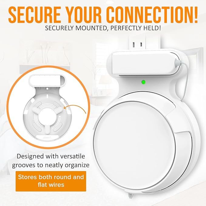 Wall Mount Bracket for TP-Link Deco BE23/BE25/BE3600/BE5000 Mesh WiFi 7 System Network and Power Cord Management Space-Saving TP-Link WiFi 7 Router Wall Mount Bracket (White-2Pack,White)
