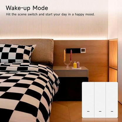 ZigBee3.0 Smart Switch 3 Gang Wireless Scene Switch, ZigBee Smart Light Switch Need Zigbee Hub Work with Tuya Smart Life APP Smart Button Scene Remote for Tuya Smart Home Devices (3 Gang)