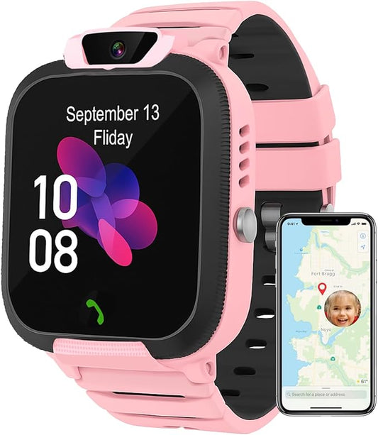 2G Kids Smart Watch, SOS Emergency Call, Video Calling, Waterproof Activity Tracker for 3-12 Years Girls/Boys - Birthday Gift Idea