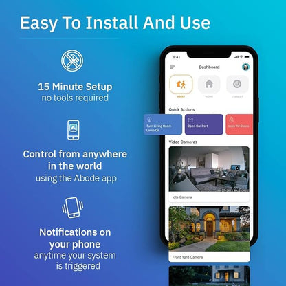 Abode Security System Hub – Easy DIY Installation - Optional Professional Monitoring - Works with HomeKit, Alexa & Google Home