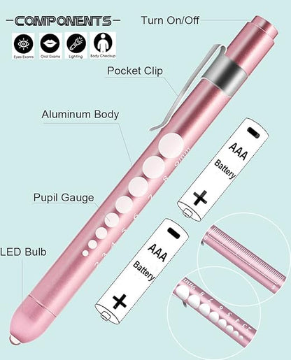 MEUUT 3 Pack Pen Lights for Nurses with 6 Batteries – Medical Penlights Nurse Accessories for Work, Perfect Nursing Student Essentials Medical Supplies for Nurses Doctors EMT Trauma