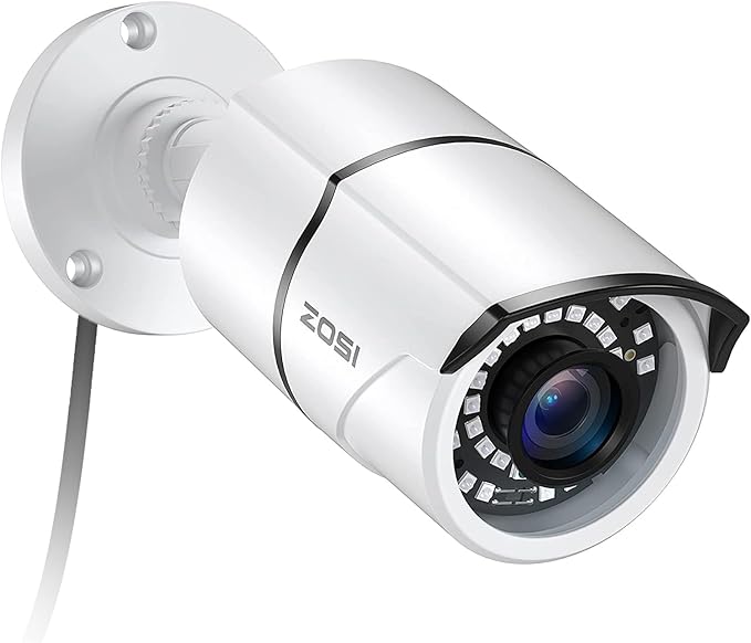 ZOSI 2MP 1080p Security Camera,4-in-1 TVI/CVI/AHD/CVBS Surveillance Bullet Camera Indoor Outdoor,Night Vision,Work for 960H,720P,1080P analog CCTV DVR