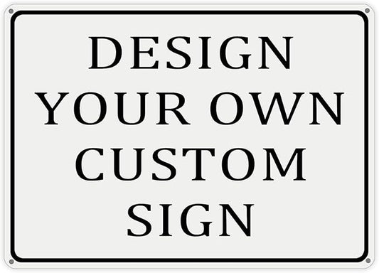 Custom Metal Signs for Outdoor, Personalized Business Signs, Rust-Free Aluminum, 10x7 Inches, Fade-Resistant, Ideal for Office, Home, or Workplace