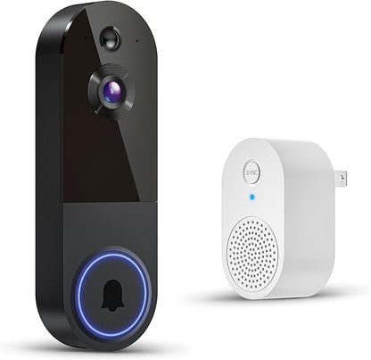 1080p Wireless Wi-Fi Video Doorbell Camera with Night Vision, Two Way Audio, 2.4G WiFi Only, AI Motion Detection and Cloud Storage (Sold Separately)
