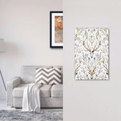 Light Switch Cover Plate Gothic Retro Floral Damask Elk Wild Flower 1 Gang No Device Blank Electrical Wall Plates Faceplate Decorative Switch Plate For Bed Room Living Room Decor
