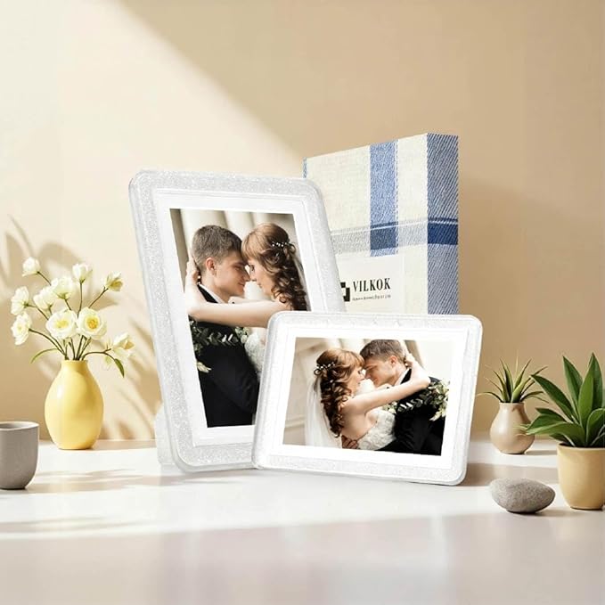 Crystal 5x7 Picture Frame with Acrylic Front 10 Pack, ABS Frame for 5x7 or 4x11 Photos, Shatterproof UV-Resistant Tabletop Photo Frame, Vertical/Horizontal Display for Home Décor