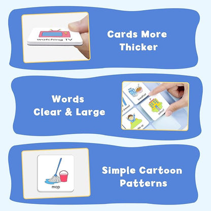 Magnetic Visual Schedule for Kids, Kids Chore Chart Cards for Morning & Bedtime, Daily Routine Chart Autism ADHD Tools for Kids,96 Magnets and Board