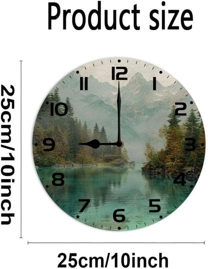 10 in Cats and Succulents -122 Wood Wall Clock – Digital Time Display, Smart Home Compatible for Bedside or Workspace