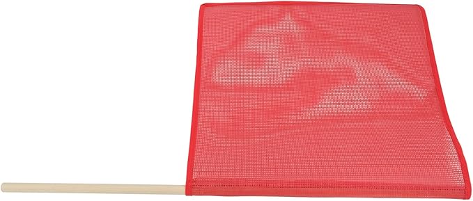 Mytee Products Red Safety Flags for Trucks with Dowel, DOT Compliant - 18 Inch x 18 Inch High Visibility Vinyl Mesh Warning Flags, 8 Pack