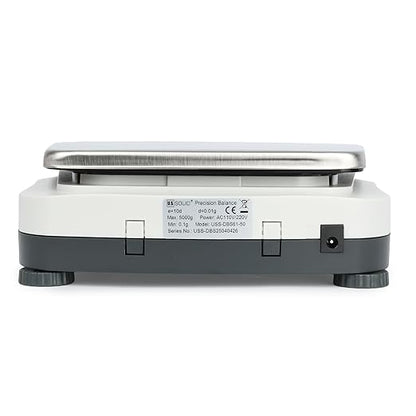 U.S. Solid Precision Lab Scale 5000g x 0.01g Analytical Balance RS232 Interface, 19 Measurement Units