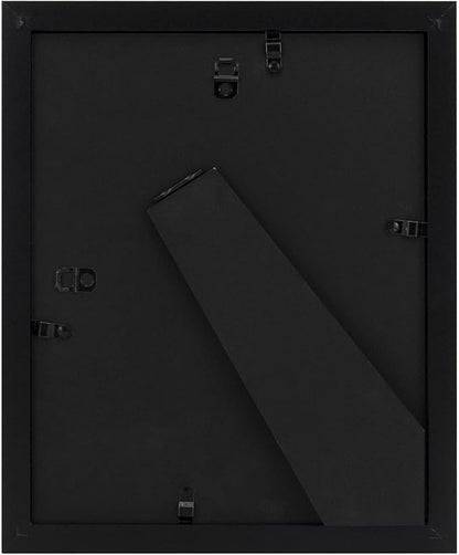 Golden State Art, 8x10 Picture Frame with Mat for 5x7 Photo - High Definition Glass Wall Mounting or Tabletop Display (Black, 1 Pack)