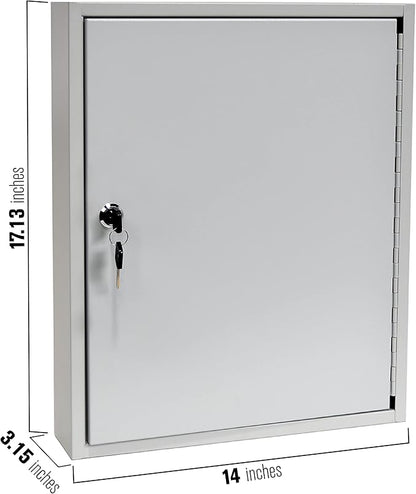 BankSupplies STEELMASTER 110 Key Cabinet - Single Lock Control Key Box - Welded 22 Gauge Steel Construction - Scratch Resistant - Write-On Key Tags for Easy Identification