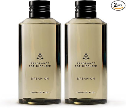 AromaPlan Hotel Scents Dream On 5 Fl Oz (2 Pack), Luxury Aroma & Hotel Fragrance Diffuser Oil- Hotel Diffuser Oil for Aromatherapy- USA Made, Bigger Bottle, Bolder Aroma & Longer Lasting