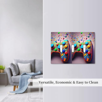 Videos Game Controller 3 Gang Triple Toggle Decorative Light Switch Covers Electrical Faceplate Switchplates for Bathroom Kitchen Home
