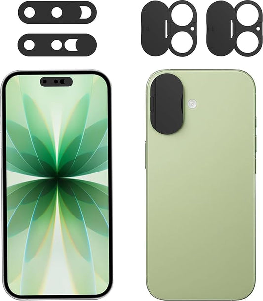 Front Camera Cover Compatible for iPhone 17 with Rear Lens Cover,Protect Privacy and Security But Not Affect Facial Recognition (2Pack) -2025 Updated Version