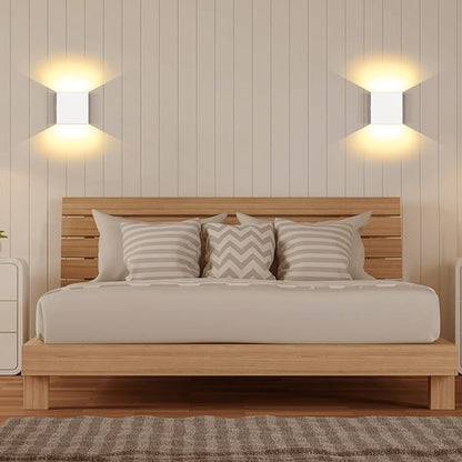 Lightess Battery Wall Sconce Touch Control, LED Wall Lights Rechargeable, Up Down Wall Mount Lights for Indoor Lighting, Warm White, LG9939108