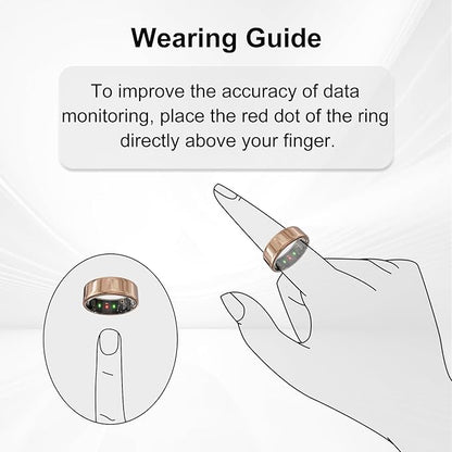 Smart Ring for Men/Women – Fitness Tracker with Sleep, HRV, Heart Rate, Blood Oxygen – IP68 Waterproof, No Subscription, iOS & Android – Sizing Kit for Accurate Fit (Includes Ring Sizer Only)