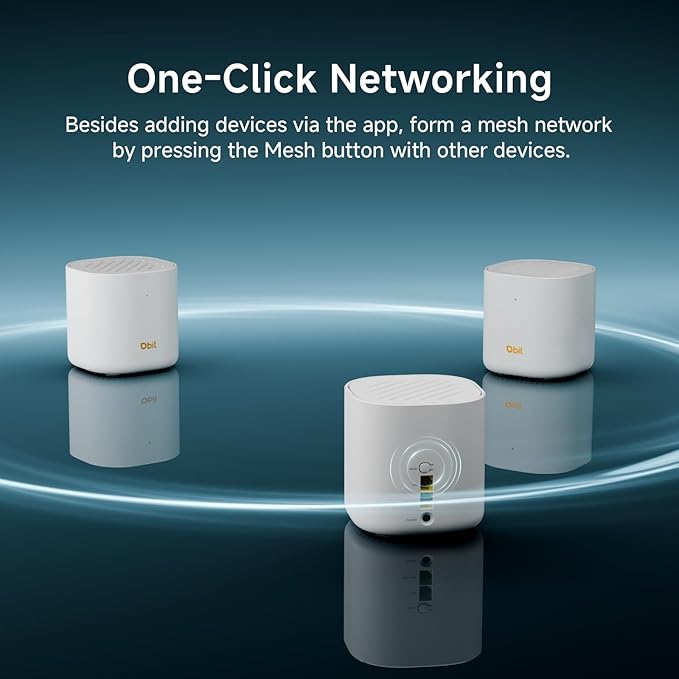 DBIT AX3000 WiFi 6 Mesh Wi-Fi System | 6,500 Sq Ft Coverage & 150 Devices | Dual-Band, Seamless Roaming, Parental Controls | Replaces Wireless Router and Extender | 2 Gigabit Ports Per Unit (3-Pack)