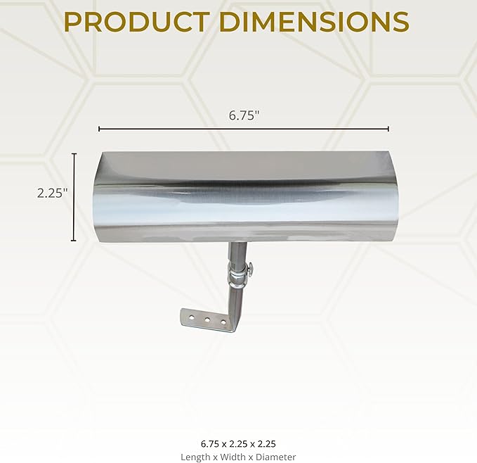 Royal Designs, Inc. Cordless Remote Control LED Picture Light, Dimmable with Timer Function, Brushed Nickel, 6.75 Inches