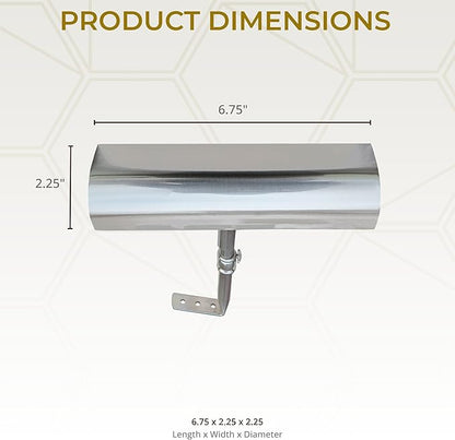 Royal Designs, Inc. Cordless Remote Control LED Picture Light, Dimmable with Timer Function, Brushed Nickel, 6.75 Inches