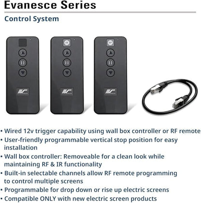 Elite Screens Evanesce 126" Diag.16:9, Recessed in-Ceiling Electric Motorized Projector Screen and Installation Kit, Matte White Fiberglass Reinforced Projection Surface, IHOME126HW3-E20