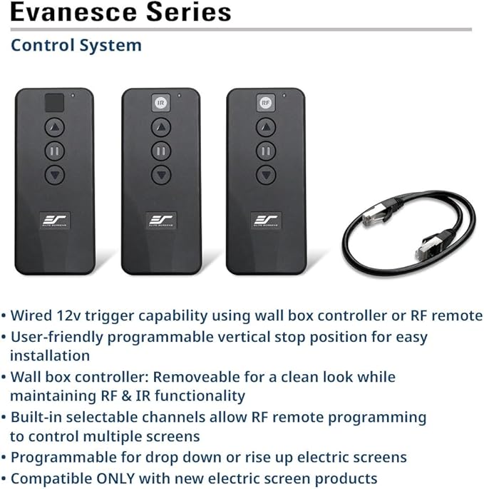 Elite Screens Evanesce, 112" 16:9, Recessed in-Ceiling Motorized Projector Screen and Installation Kit, 8k/4K Ultra HD Ready, Matte White Fiberglass, Reinforced Projection Surface, IHOME112HW2-E16