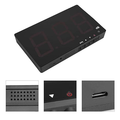 SW-525B Digital Sound Meter Noise Decibel Tester with 9.6 LCD Display Alarm Function Data Storage USB for Factories Offices Theaters