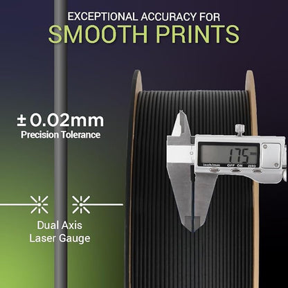 Polymaker Fiberon PA612-CF Carbon Fiber Nylon Filament 1.75mm Black 0.5kg, Fiberon PA612-CF Strong & Low Moisture Sensitive Nylon 1.75mm 3D Printing Filament