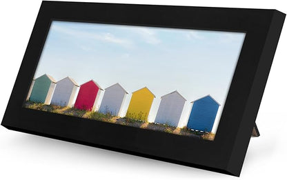 Americanflat 14x10 Picture Frame with Shatter-Resistant Glass - Signature Collection - Gallery-Style Frames Made of Engineered Wood - Photo Frame for Tabletop and Wall Display - Black