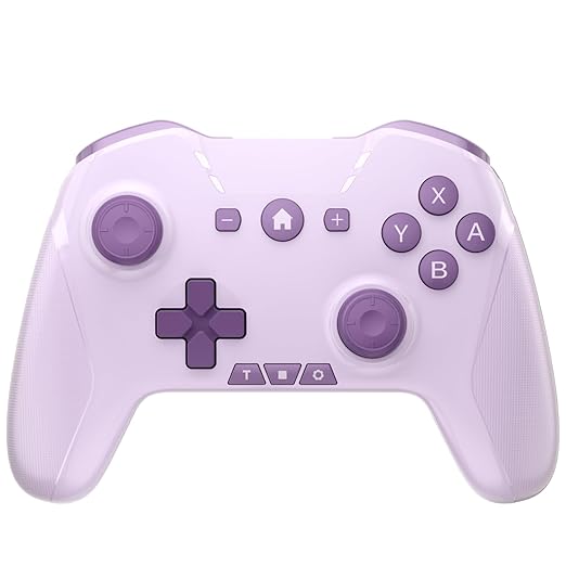 Bluetooth Controller for Switch/Mac/PC/Steam/Mobile Phone/iOS/Android//TV/iPad/Table/Apple Arcade MFi Games, switch pro controller wireless with Adjustable Dual Motion,Turbo,Macros,6-Axis,Wake Up for Black Myth: Wukong (Black) (Purple) (Purple)