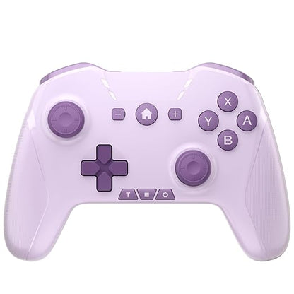 Bluetooth Controller for Switch/Mac/PC/Steam/Mobile Phone/iOS/Android//TV/iPad/Table/Apple Arcade MFi Games, switch pro controller wireless with Adjustable Dual Motion,Turbo,Macros,6-Axis,Wake Up for Black Myth: Wukong (Black) (Purple) (Purple)