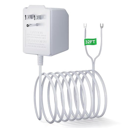 24 Volt Doorbell Transformer Power Supply for Ring Video Doorbell,Compatible with Ring,Google Nest,WYZE, Eufy,Blink Video Doorbells(𝟑𝟑𝐅𝐓 𝐄𝐱𝐭𝐞𝐧𝐬𝐢𝐨𝐧 𝐂𝐨𝐫𝐝)