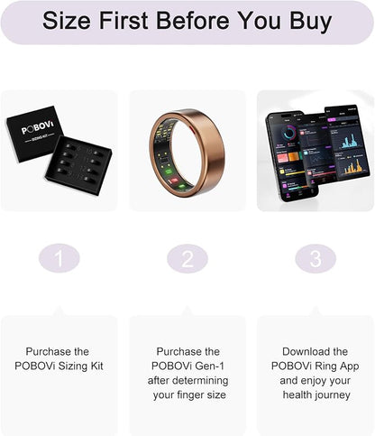 Smart Ring for Women Men- Sleep/Fitness/Stress/Heart Rate Tracker- Menstrual Records - 7 Days Battery Life - Wireless Charging - No APP Subscription - iOS & Android Compatible (Rosegold, 11)