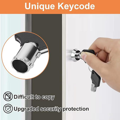 Cam Locks RV Storage Lock Keyed Alike,1-1/8" Cylinder Fits on 7/8" Max Door Thickness, RV Compartment, Camper, Trailer Replacement Set, Chrome Finish with 16 Keys(8, 1-1/8 Inch)