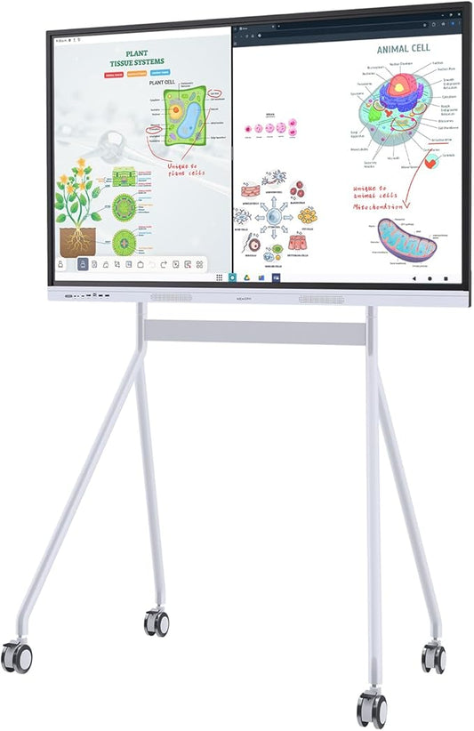 55 Inch Interactive Whiteboard with Mobile Cart, Smart Board for Classroom, Digital Whiteboard with Google EDLA-Certified(Wall Mount Included)