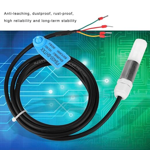 FS400-SHT3X Soil Sensor, Dustproof Temperature Humidity Sensor Stainless Steel Plastic Housing I2C Output, Soil Temperature and Humidity Sensor Probe(SHT35)