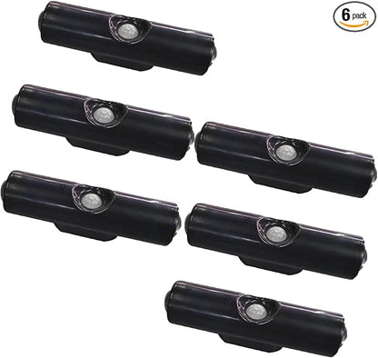 Rechargeable Smart LED Motion Sensor Ambient Light, Punch-Free Smart Sensor Magnetic Rechargeable LED Lights, Color Changing Motion Sensor Light for Stairs, Wardrobe, Cabinet (6, Black-RGB 7colors)