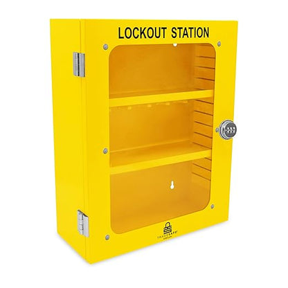 TRADESAFE Lockout Tagout Cabinet, Lock Out Tag Out Station Unfilled - No Loto Devices Included, Wall-Mountable Lockout Tagout Station Cabinet, Loto Box 14-3/8 x 6-1/4 x 17-3/4 inches