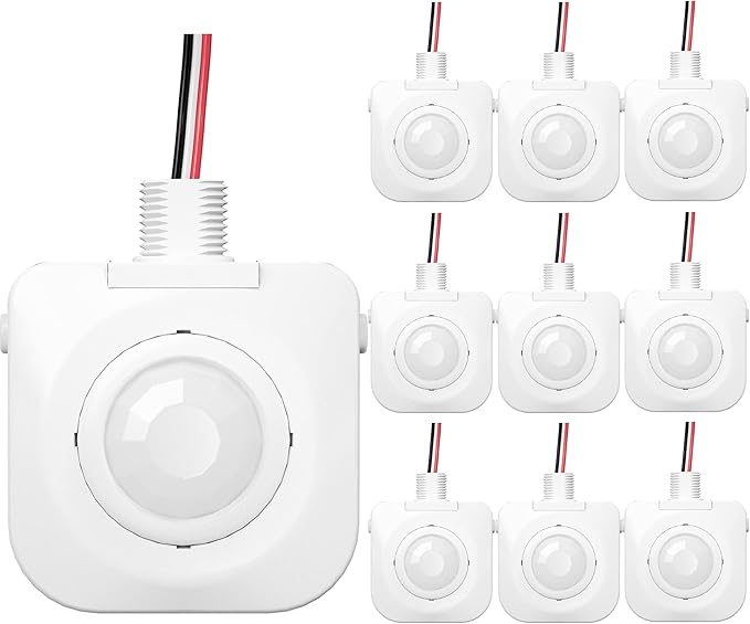 Single Pack Ceiling Occupancy Motion Sensor, Passive Infrared Technology, High Bay Fixture Mount 360 Degree, Hard-Wired, 120-277 VAC, Commercial, Industrial Grade Occupancy Sensor