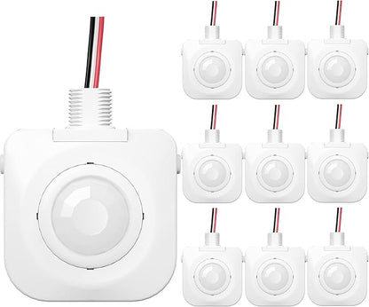 Single Pack Ceiling Occupancy Motion Sensor, Passive Infrared Technology, High Bay Fixture Mount 360 Degree, Hard-Wired, 120-277 VAC, Commercial, Industrial Grade Occupancy Sensor