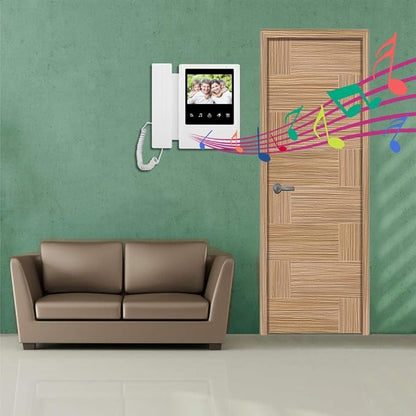 Video Door Phone System, 4.3 Inches Touch Monitor Wired Video Intercom Doorbell Kits, IR Night Vision Camera Door Intercom, Doorphone Telephone Style Indoor Outdoor for Home Villa