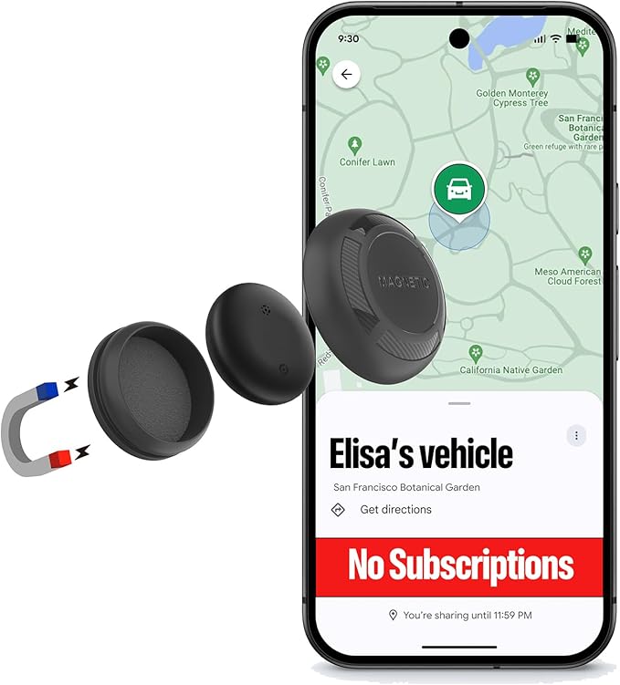 Magnetic Hidden GPS Tracker for Vehicles – Android Only, Long Battery Life, No Subscription, Car Tracker Device Hidden (Android Tracker)