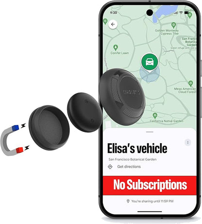 Magnetic Hidden GPS Tracker for Vehicles – Android Only, Long Battery Life, No Subscription, Car Tracker Device Hidden (Android Tracker)