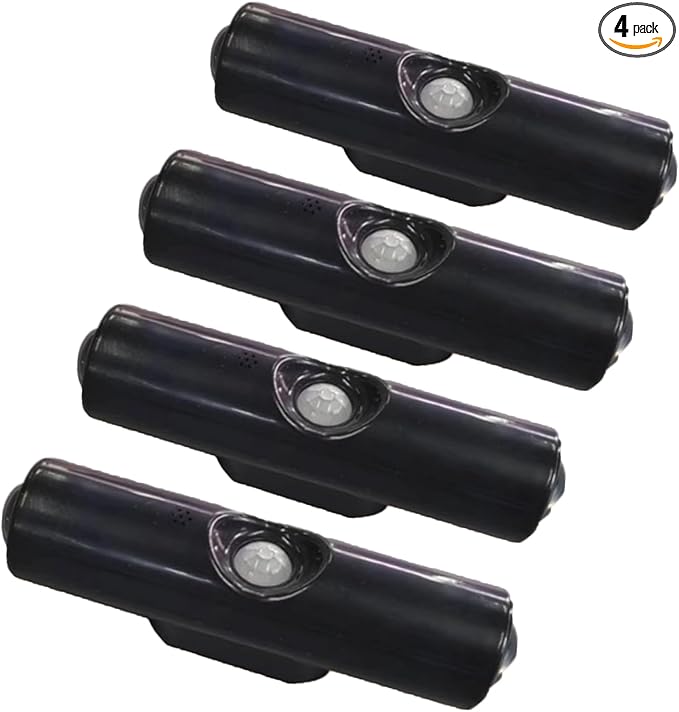 Rechargeable Smart LED Motion Sensor Ambient Light, Punch-Free Smart Sensor Magnetic Rechargeable LED Lights, Color Changing Motion Sensor Light for Stairs, Wardrobe, Cabinet (4, Black-RGB 7colors)
