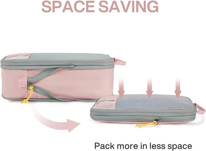 BAGSMART 6 Set /4 Set/2 Set Compression Packing Cubes for Travel, Lightweight Luggage Organizer Bags, Durable Space Saver Bags Travel Essentials