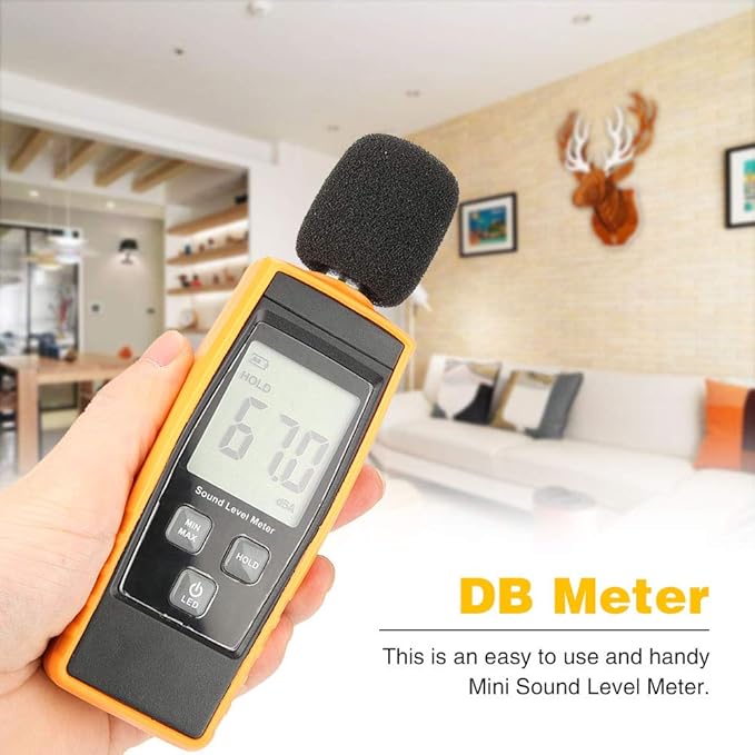 Decibel Meter LCD Digital Sound Level Meter DB Meter Environmental Noise Tester
